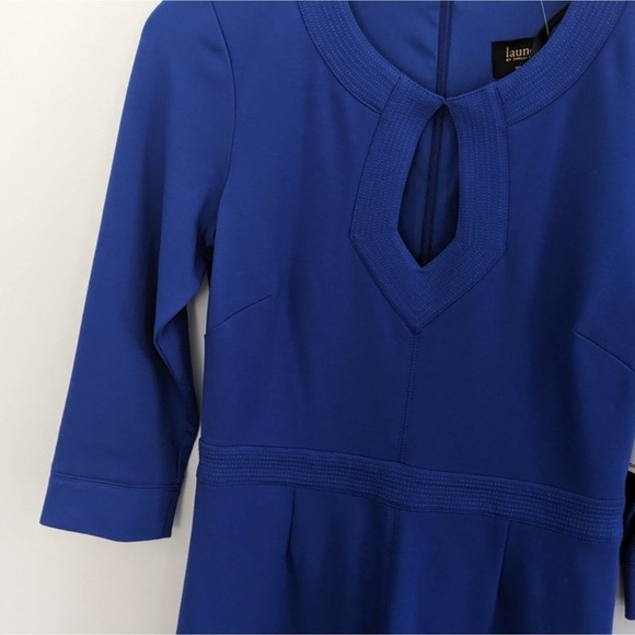 Laundry Jubilee Blue Dress Aline Cutout Slimming - Picture 2 of 7